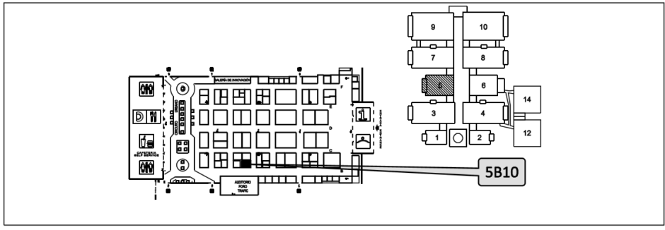 Plano de ubicación del stand de Ecobam en la Feria Trafic 2015